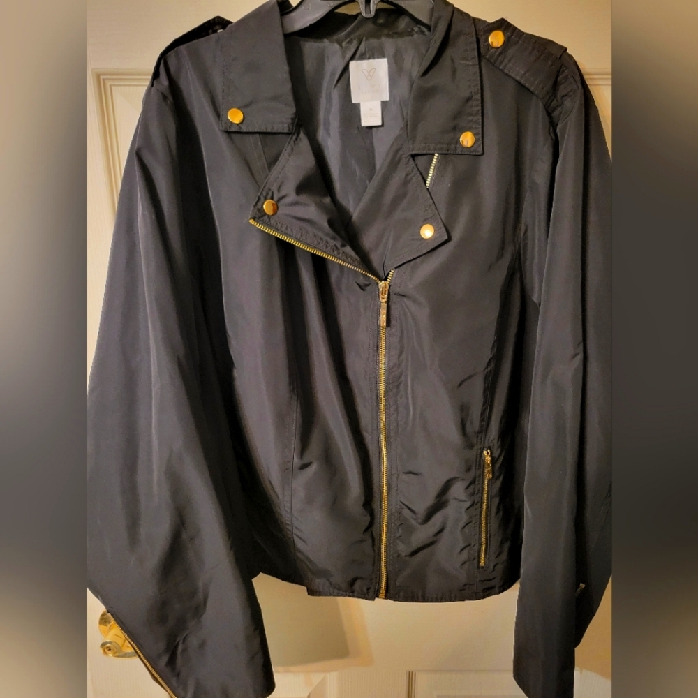 Livi Active Black and Gold Bomber Jacket